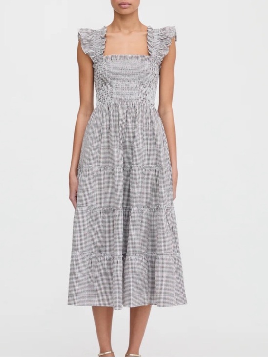 Hill House Dresses & Skirts - Hill House Blue Plaid Smocked Midi Dress with Flutter Straps